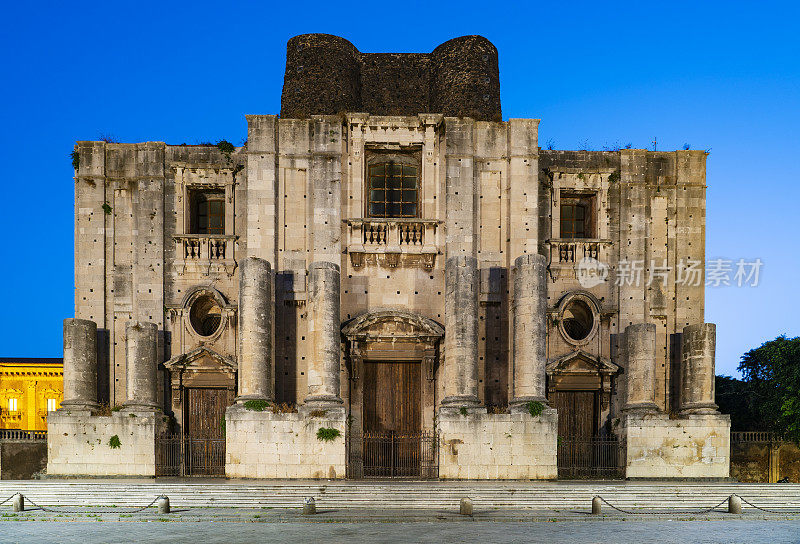 San Nicolò l'Arena Church and Monastery in Catania, Sicily, Italy